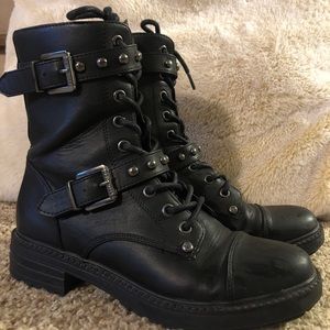 Guess Black Combat Boots